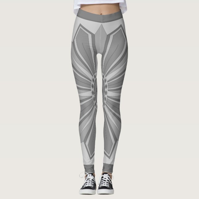 Leggings com arte de cinza (Frente)