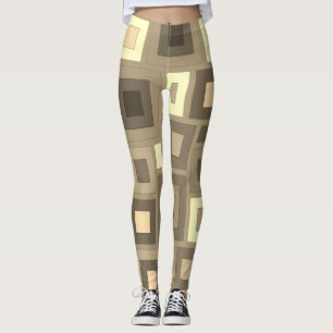 Leggings com arte de formas geométricas