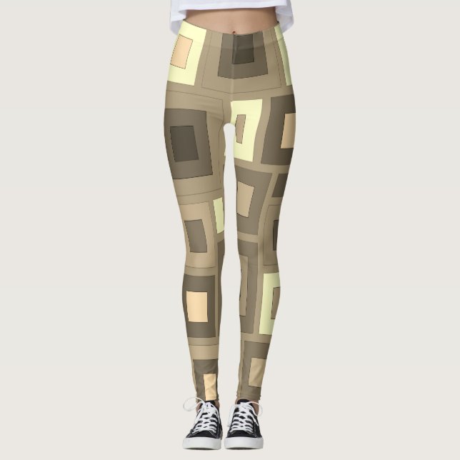 Leggings com arte de formas geométricas (Frente)