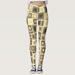 Leggings com arte de formas geométricas