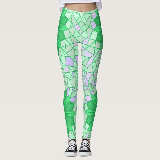 Leggings com arte de verde (Frente)