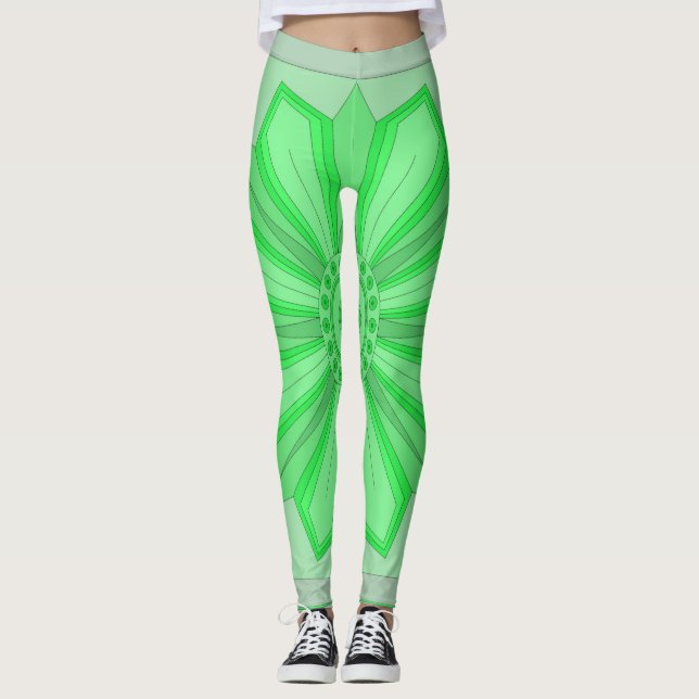 Leggings com arte de verde (Frente)
