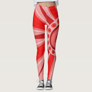 Leggings com arte vermelha quente