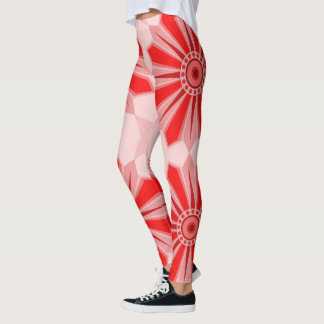 Leggings com arte vermelha quente