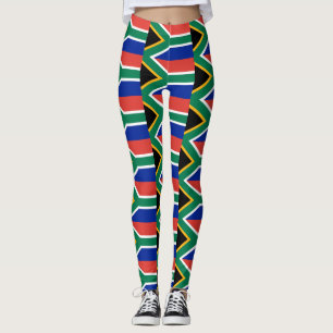 Leggings com bandeira da África do Sul