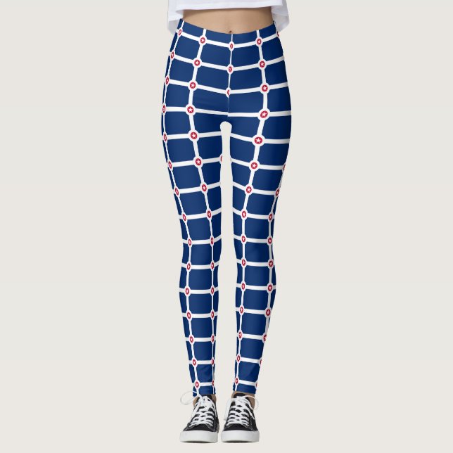 Leggings com bandeira da Cidade de Indianápolis, E (Frente)