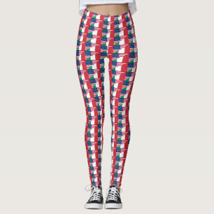 Leggings com Bandeira da Itália EUA Ítalo-American