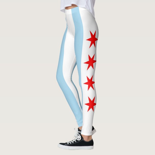 Leggings com bandeira de Chicago, Illinois (Esquerda)