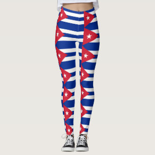 Leggings com bandeira de Cuba
