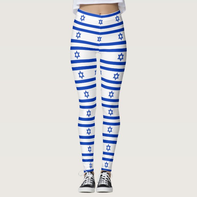 Leggings com bandeira de Israel (Frente)