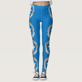 Leggings com bandeira de Mariana Norte, EUA