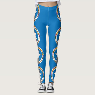 Leggings com bandeira de Mariana Norte, EUA