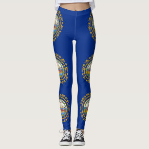 Leggings com bandeira de New Hampshire State, EUA