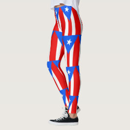 Leggings com bandeira de Porto Rico, EUA