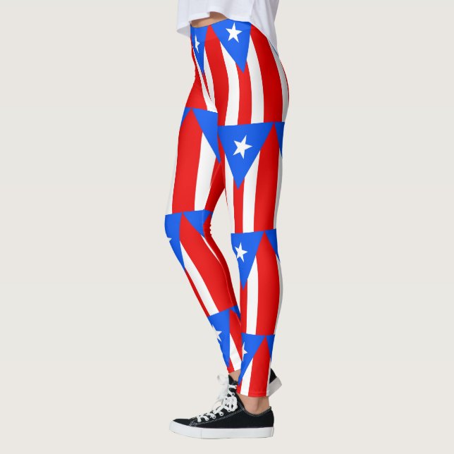 Leggings com bandeira de Porto Rico, EUA (Esquerda)