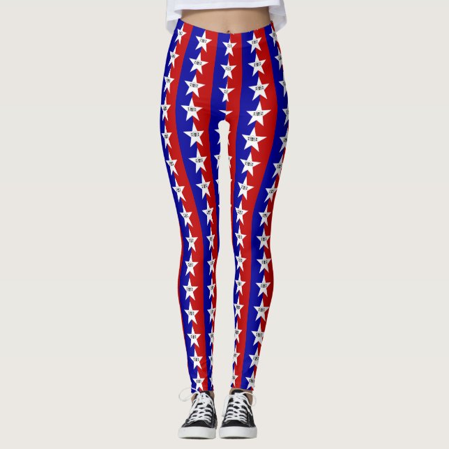 Leggings com bandeira de San Antonio City, EUA (Frente)