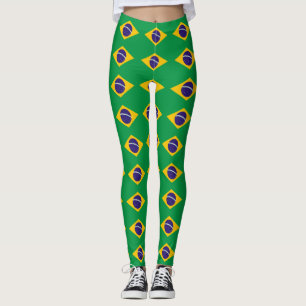 Leggings com bandeira do Brasil