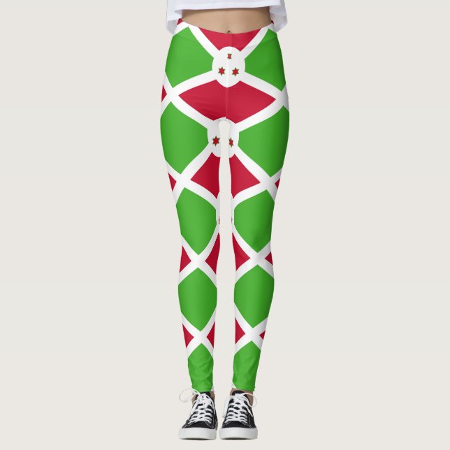 Leggings com bandeira do Burundi (Frente)