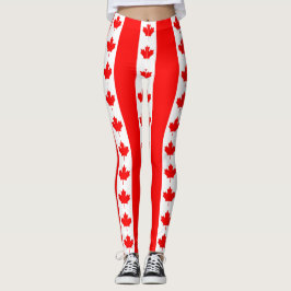 Leggings com bandeira do Canadá