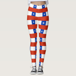 Leggings com bandeira do Chile