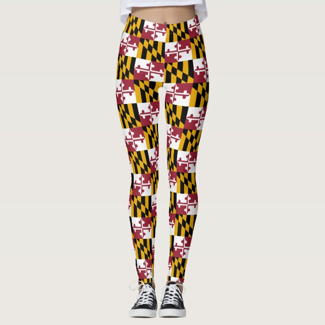 Leggings com bandeira do Estado de Maryland, EUA (Frente)
