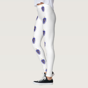 Leggings com bandeira do Estado de Massachusetts,