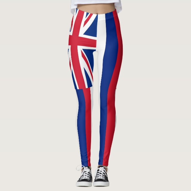 Leggings com bandeira do Estado do Havaí, EUA (Frente)