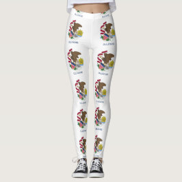 Leggings com bandeira do Estado do Illinois, EUA
