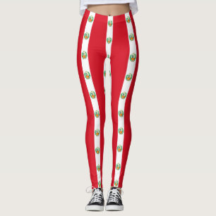 Leggings com bandeira do Peru