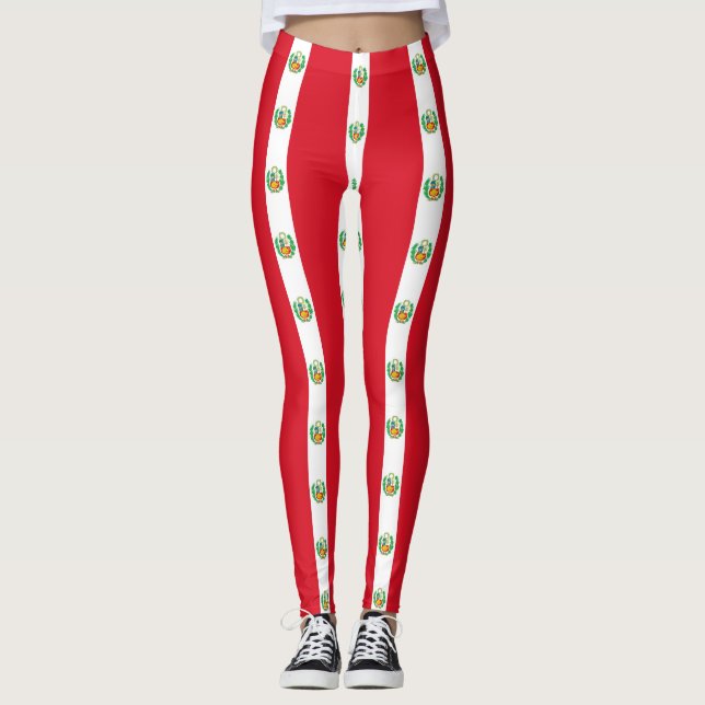 Leggings com bandeira do Peru (Frente)