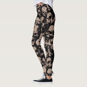Leggings com caveiras