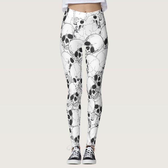 Leggings com caveiras (Frente)