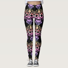 leggings com caveiras bonito na moda