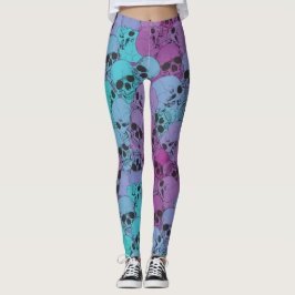 Leggings com caveiras brilhantes