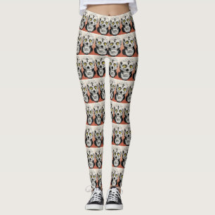 Leggings com caveiras de açúcar