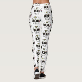 Leggings com caveiras de açúcar