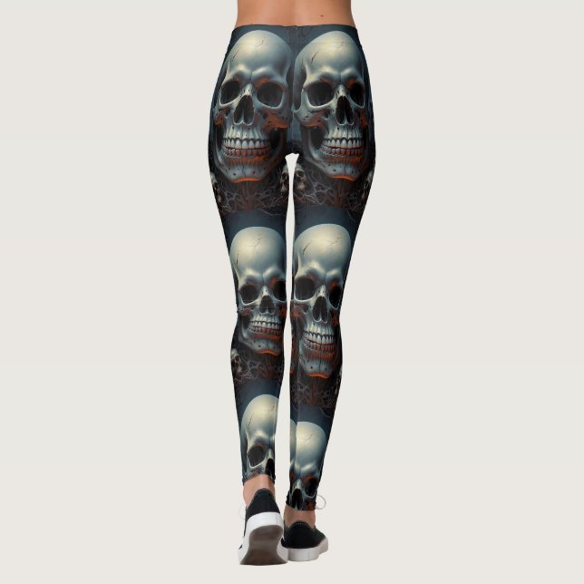 Leggings com caveiras, Negrito, Badass (Verso)