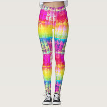 Leggings com caveiras psicodélicos