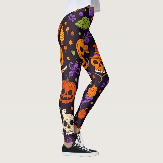 🎃 Leggings com caveiras "Spook-tacular"! 🎃 (Direita)
