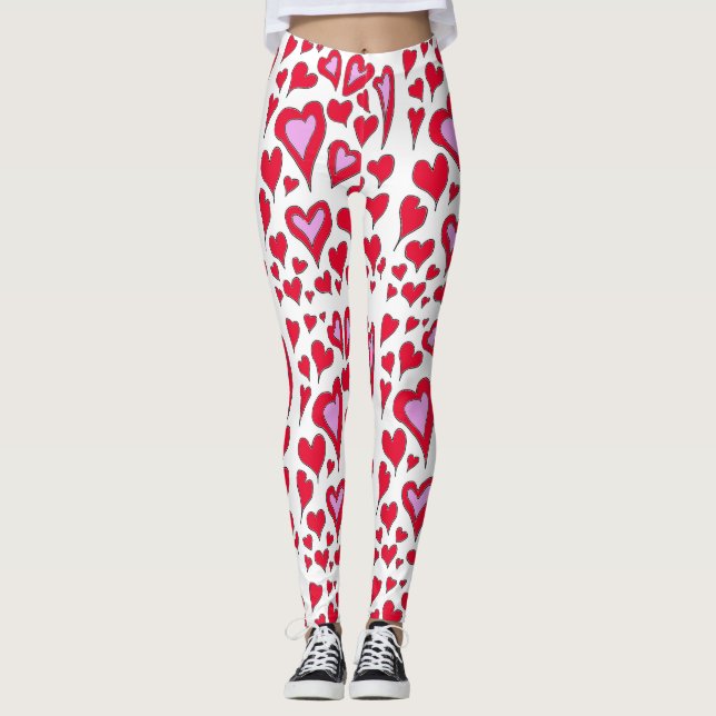 Leggings com Desenho de Corações (Frente)