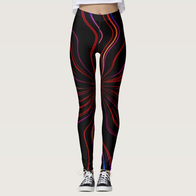 Leggings com design de arte única (Frente)