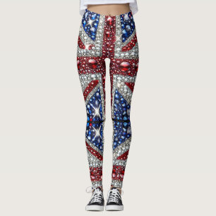 Leggings com design de cores britânicas