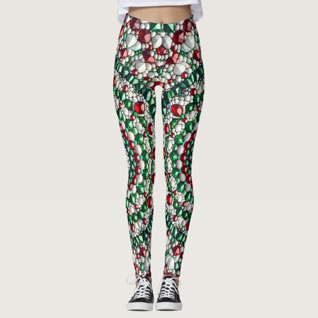 Leggings com design de cores italianas (Frente)