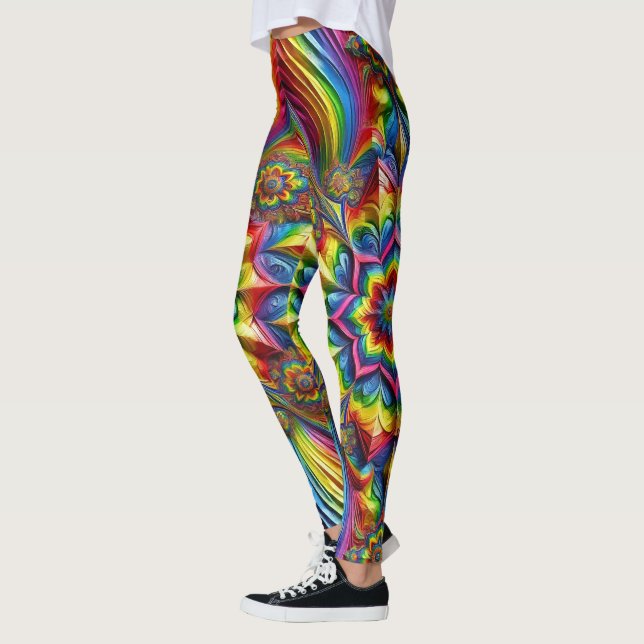 Leggings com design de cores LGBTQ (Esquerda)