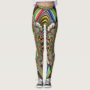 Leggings com design de cores sul-africanas