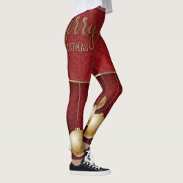 Leggings com Enfeites de Natal