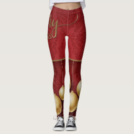 Leggings com Enfeites de Natal