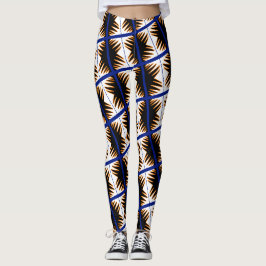 Leggings com Estampa Abstrata de Chamas de Fogo In