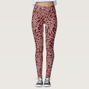 Leggings com Estampa de Bastão de Doces