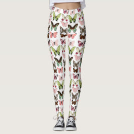 Leggings com Estampa de Borboletas Country